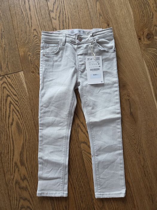 Jasne spodnie jeans ZARA dziewczynka r. 104