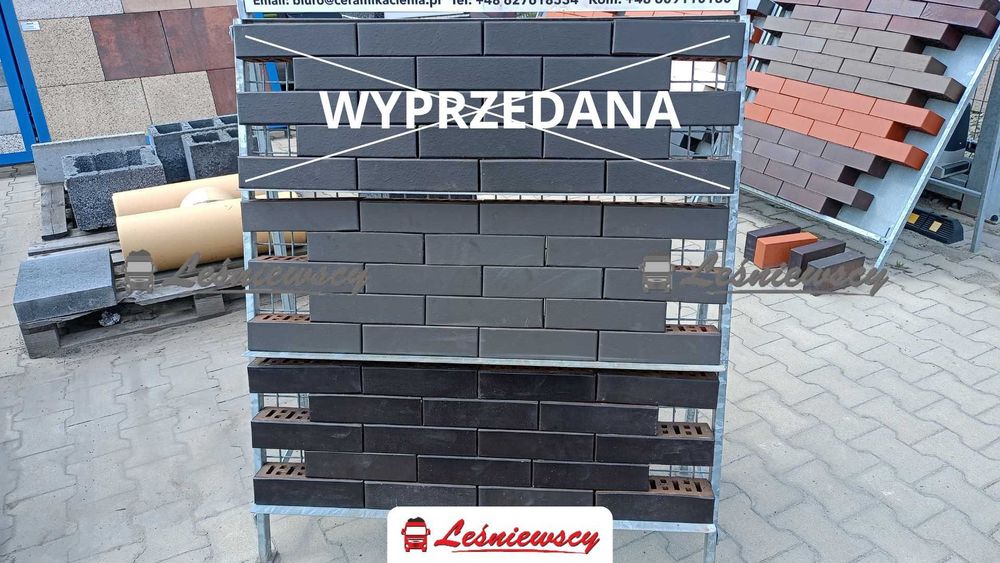 Cegła klinkierowa dziurawka antracyt WYPRZEDAŻ dostawa kurier