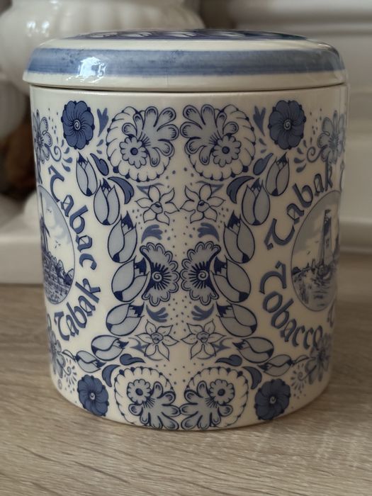 Ceramiczny pojemnik na tytoń Delft Blue