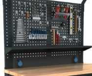 Bancada Industrial trabalho c/ Painel e iluminação LED Comp. 1400mm