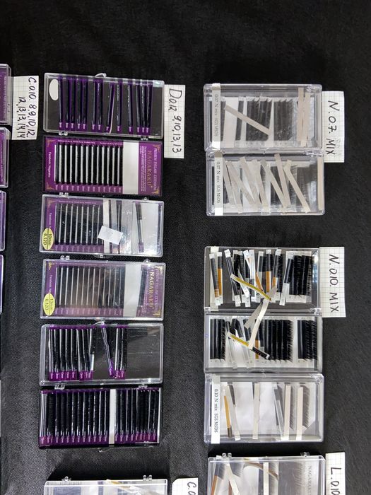 59шт палеток професійних вій для нарощення оремої довжини та міксів.