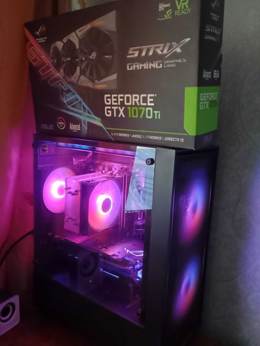 Мощный ПК. RYZEN 5. 3600,ddr4 16gb,GTX GEFORCE 1070TI 8gb.