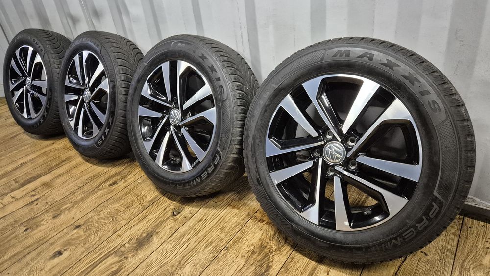 Felgi Koła OEM VW "Dublin" 16" 5x112 z oponami 205/60 R16 Golf 8 7 6 Touran Caddy