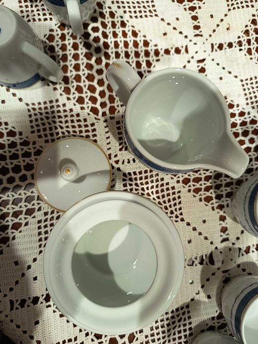 [COMO NOVO] Serviço de Café Porcelana EMA (Estilo Cozinha Velha/Vista Alegre) - Nunca Usado
