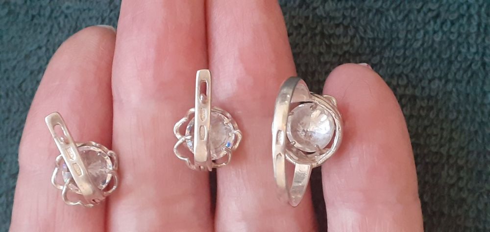Серьги старинные с бирюзой  сережки серебро 875 звезда бирюза