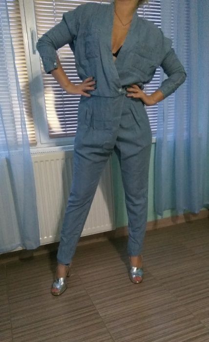 Джинсовый комбинезон брючный комбез джисовый noa noa