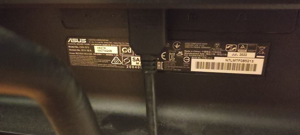 Продам монітор Asus VA27AQSB