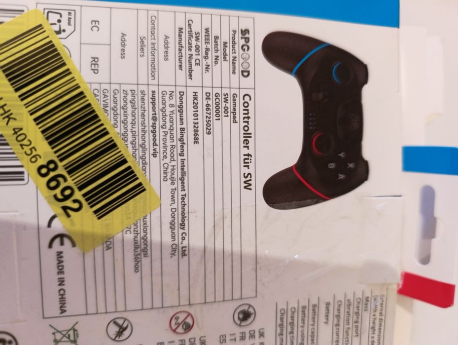 Bezprzewodowy Kontroler Pad do Nintendo Switch / Lite - SPGOOD SW-001