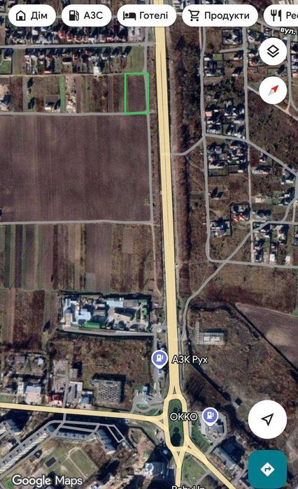 ОБАРІВ 38сот Здам ФАСАДНИЙ Автомайданчик біля ДОРОГИ 3км від міста