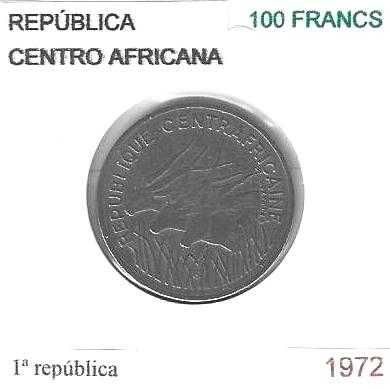 Central African Republic - 100 Francs - 1971 - Coin