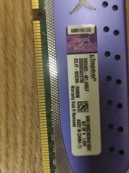 Kit 4x4GB total 16GB de memória para desktop KINGSTON HYPERX DDR3