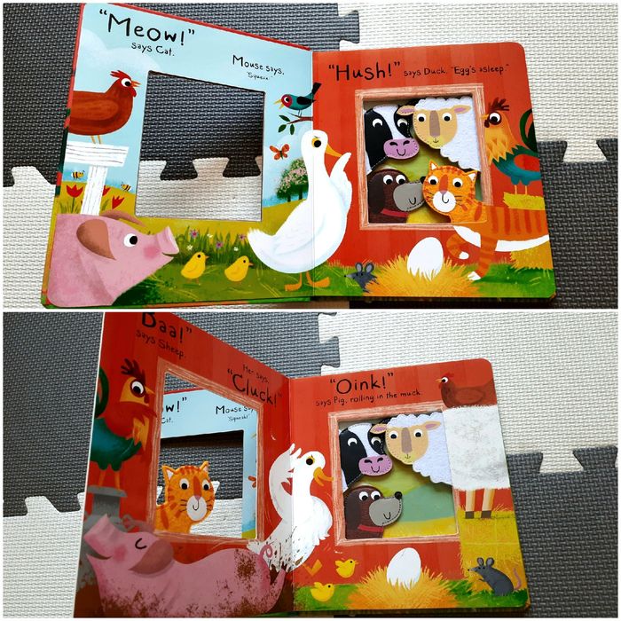 Hush! Says Duck książeczka sensoryczna po angielsku filcowa