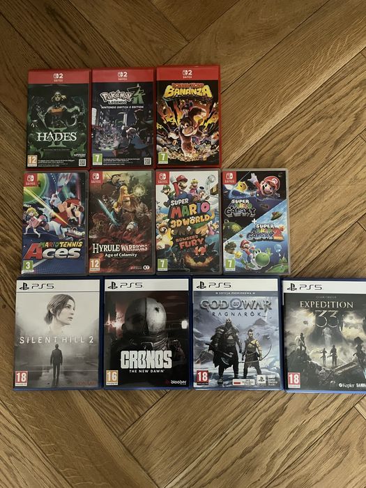 Gry PS5, Nintendo Swich 1 i 2