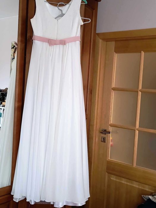Suknia ślubna / ciążowa – elegancka, wygodna – stan bardzo dobry