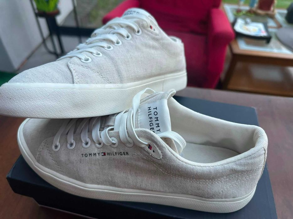 Sneakersy niskie Tommy Hilfiger ecru