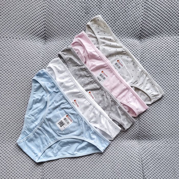 Трусики набір 5шт. жіночі donella L, труси рубчик, трусы, сліпи турція