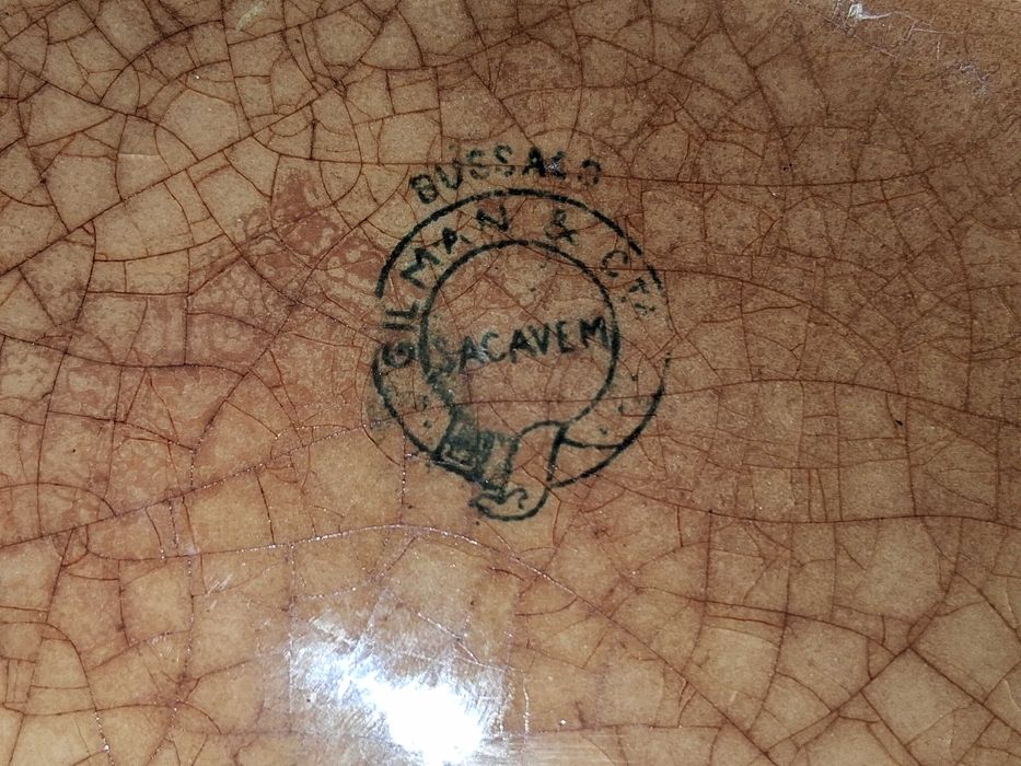 Terrina loiça de Sacavém antiga motivo bussaco