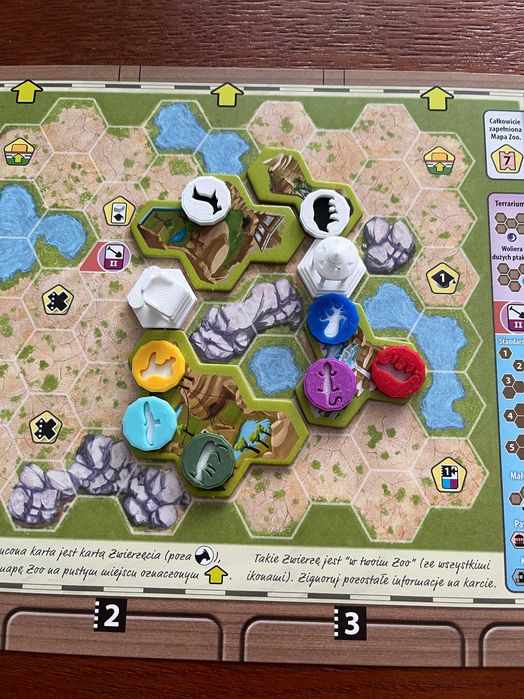 Zestaw znaczników zwierząt 3D do Ark Nova dodatek Wodny Świat 160sztuk