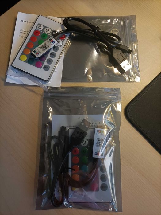 Controlador USB (com bluetooth+app) + comando para fita LED RGB 5v