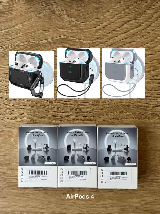 Чохол з карабіном протиударний з магнітом MagSafe для AirPods 4 та Pro