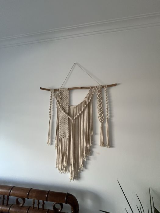 macrame bege como novo