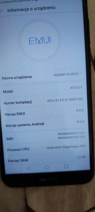 HUAWEI Y6  tel komórkowy