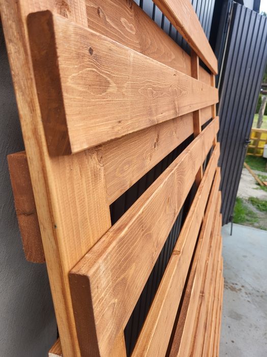 Panel ogrodzeniowy drewniany,  Płot lamelowy, Pergola *Grubość 6,6 cm!