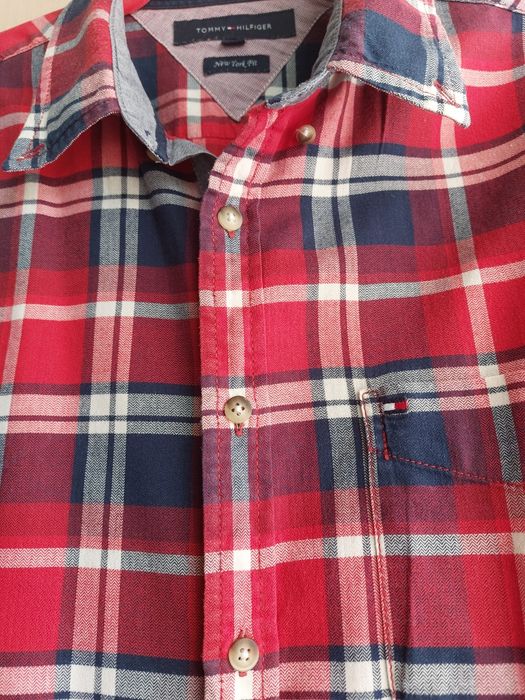 Koszula męska w kratę Tommy Hilfiger - L