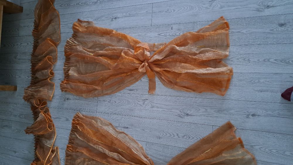 Firanki zasłonki pomarańczowe 80x135 cm