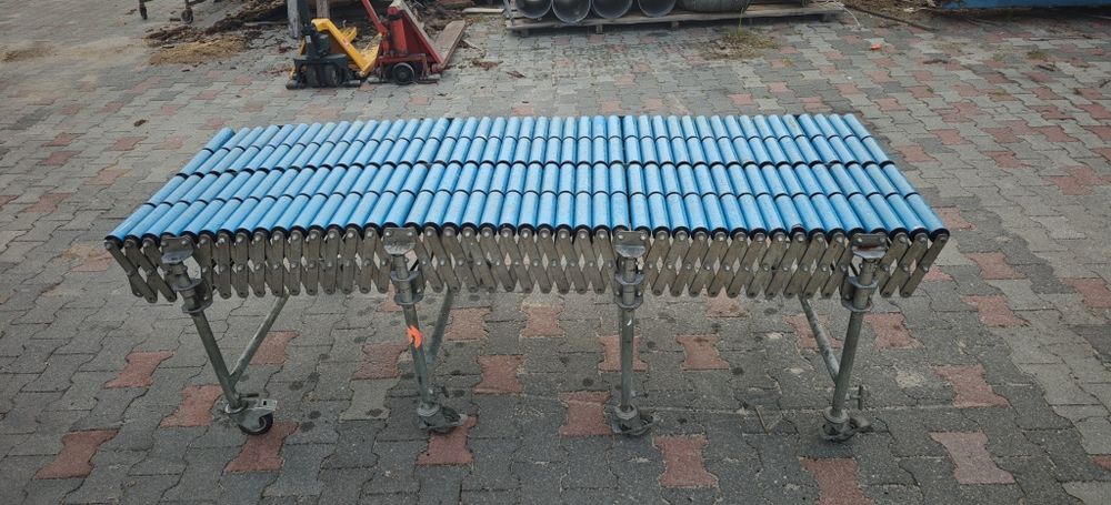 Podajnik rolkowy przenośnik teleskopowy transporter stół rolkowy