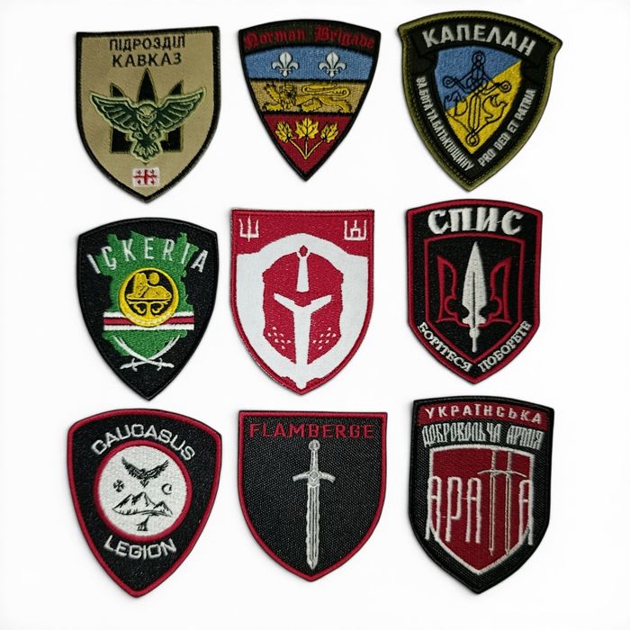 Шеврони, наліпки на липучці,без.