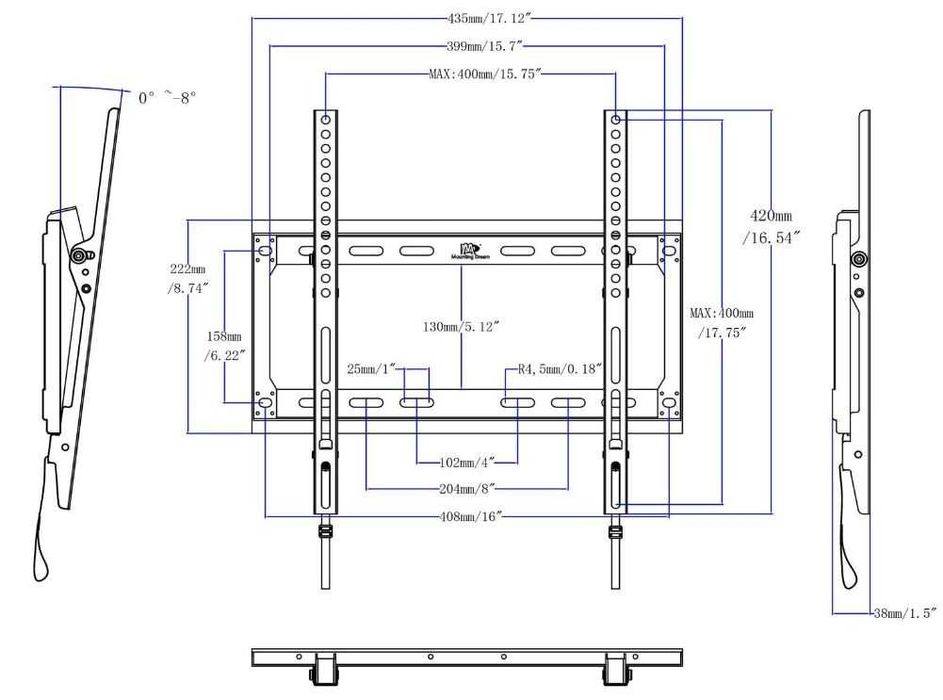 Uchwyt ścienny do telewizora 26-55'' Mounting Dream