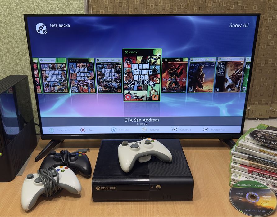 XBOX 360E Aurora (SuperSlim) | Комплект на вибір | 85+ігор на борту | 340GB HDD