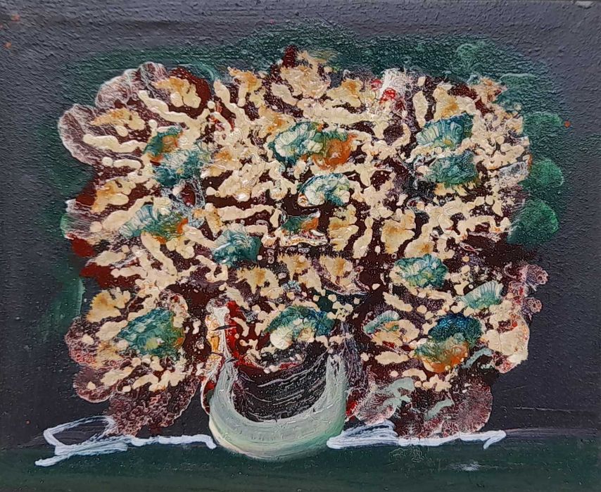 „Kwiaty”, 28x23cm, Leon Maciej Matschay