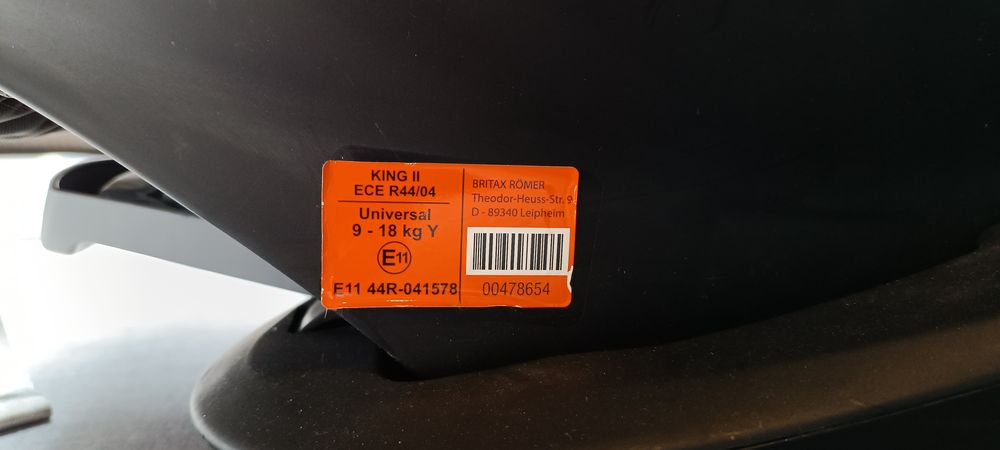 Fotelik Britax Römer King II (9-18 kg)