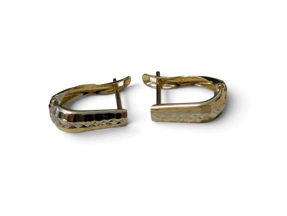 Złote kolczyki 585 14K 1,4 g, dł. 15 mm