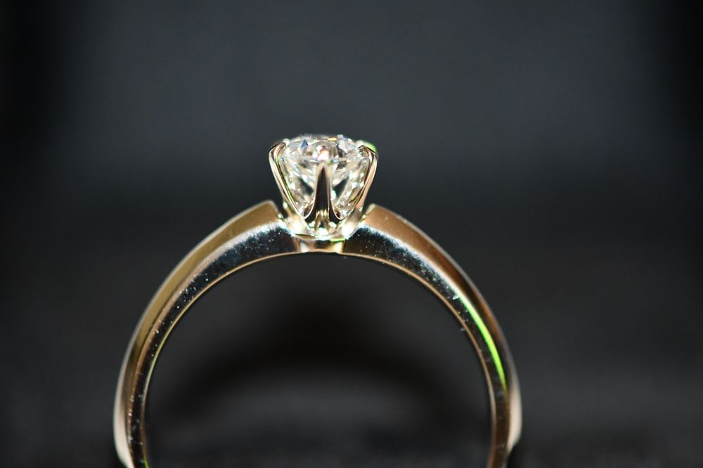 Pierścionek z diamentem 0.40 ct | Złoto 585 | Pierścionek zaręczynowy