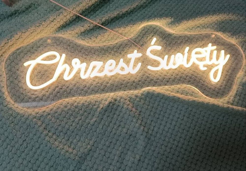 Sprzedam Nowy napis LED Chrzest Święty