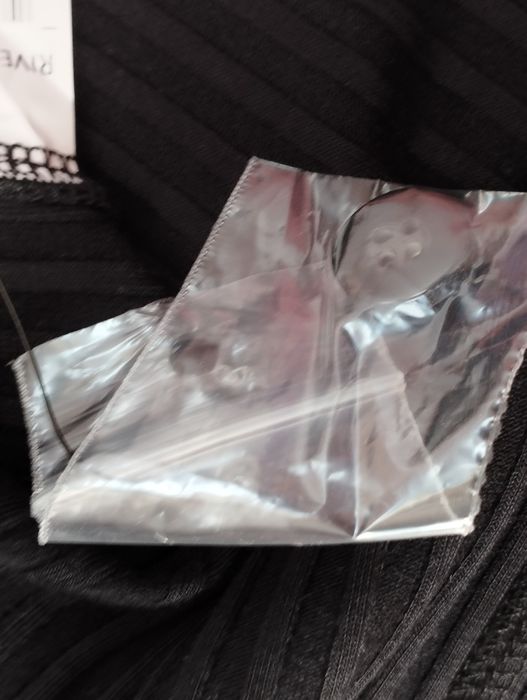 Длинное черное платье в рубчик 38-40,