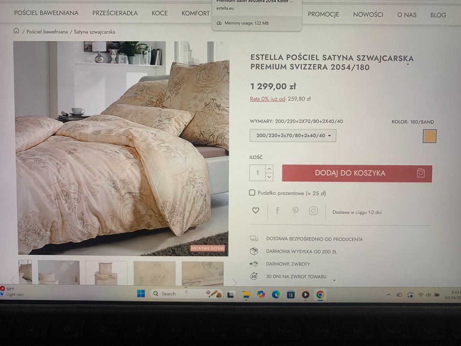 ESTELLA Pościel satyna szwajcarska Estella Svizzera