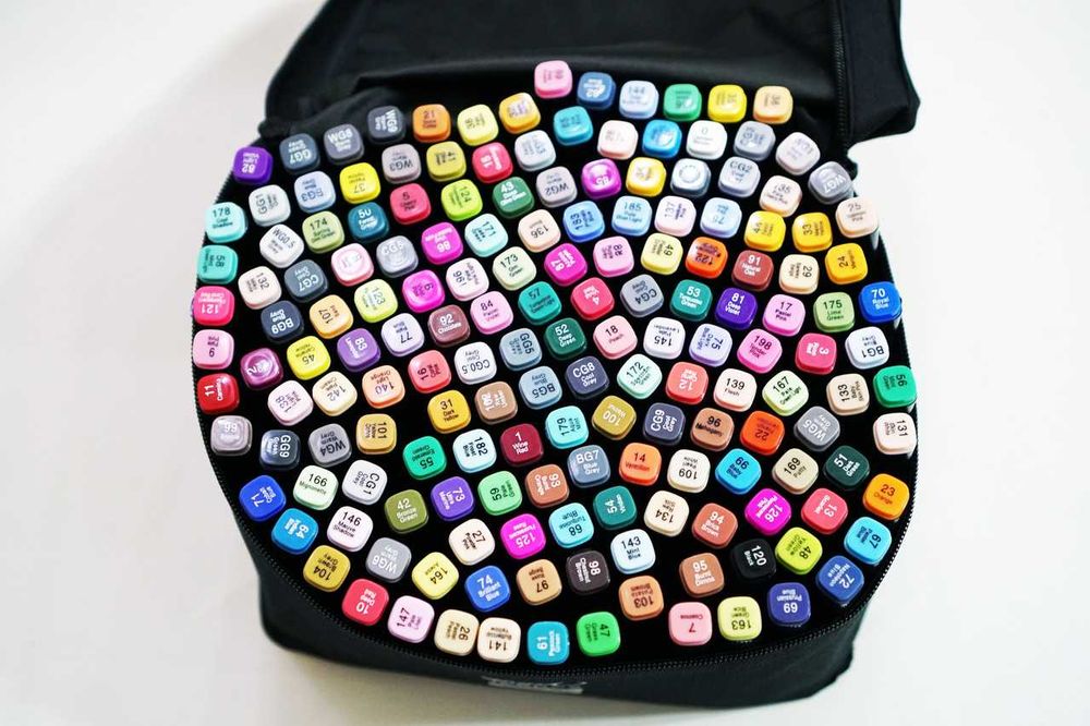 Супер подарок ребенку! Огромный набор скетч-маркеров 168 штук!