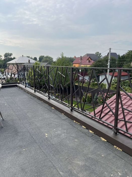 Перила чорний метал (нержавіюча сталь)