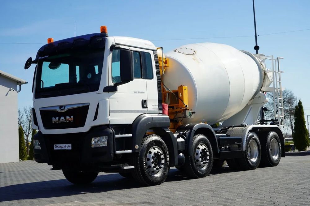 MAN TGS 32.420 / 8x4 / BETONOMIESZARKA / GRUSZKA 9M3 /  55 TYS. KM / 2018 ROK