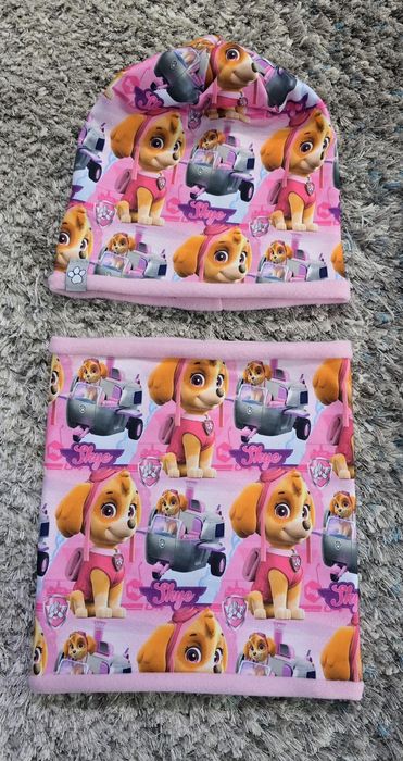 Czapka zimowa Psi patrol Skye komplet komin