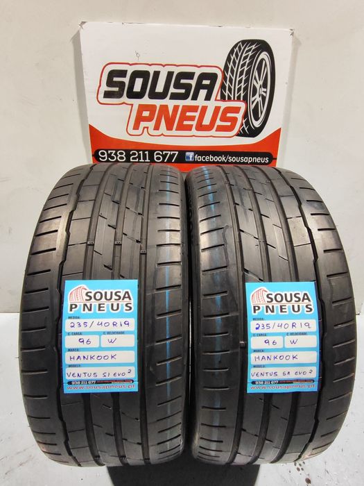 2 pneus semi novos 235-40R19 Hankook - Oferta dos Portes