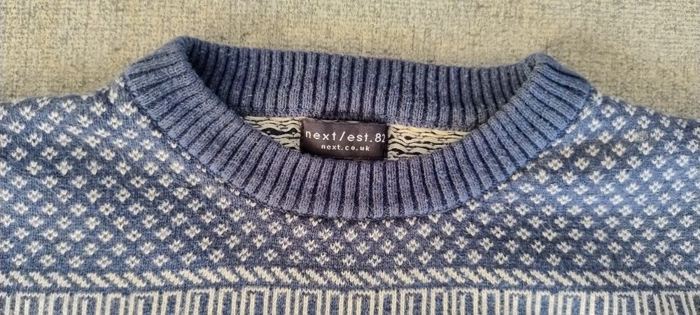 Zestaw Sweterki NEXT 100% Bawełna Super Jakość Zima Święta R.98cm