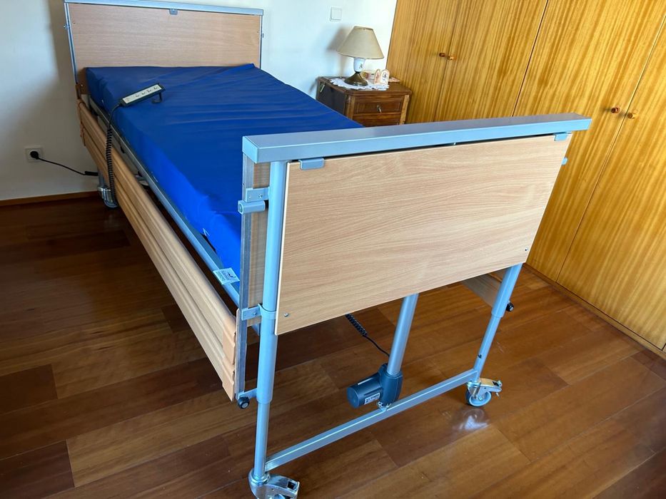Cama elétrica articulada de elevação com colchão anti-escaras