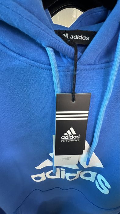 Чоловіче худі Adidas | Синє | Фліс | Розміри S–2XL