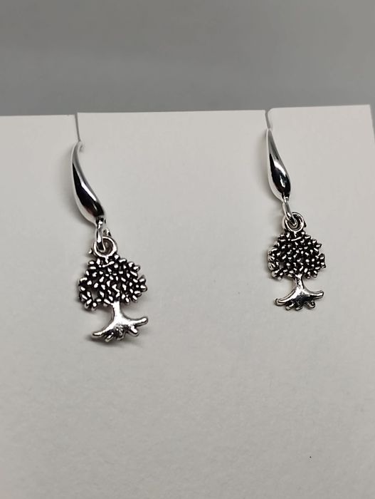 Kolczyki srebrne drzewa drzewka