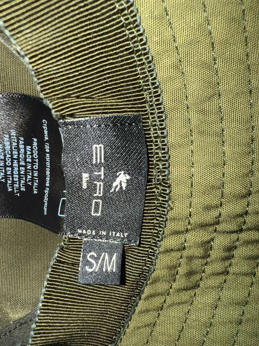 Oryginalny kapelusz Etro Milano bucket hat khaki oliwkowy pegaz